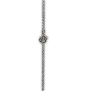 Pulseira de patinha de Animal em prata 0925