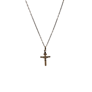 Conjunto de corrente cartier e pingente de cruz