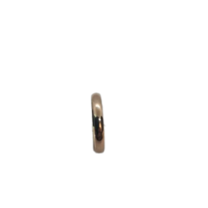 Aliança em ouro meia-cana alta 3mm