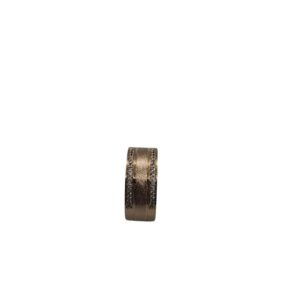 Aliança em ouro reta 8mm 10gr 2 frisos polidos e 1 fosco dimantado