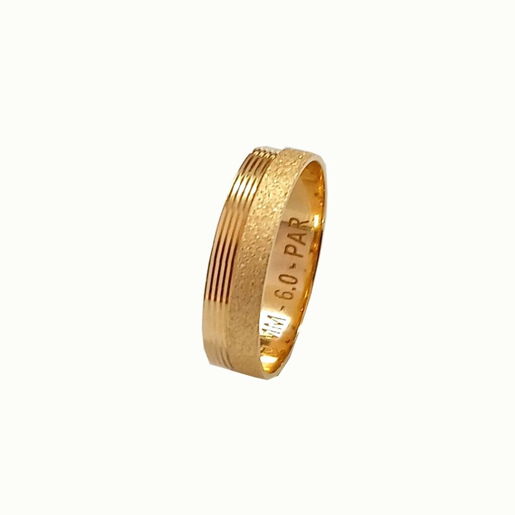Aliança em ouro Reta 6mm