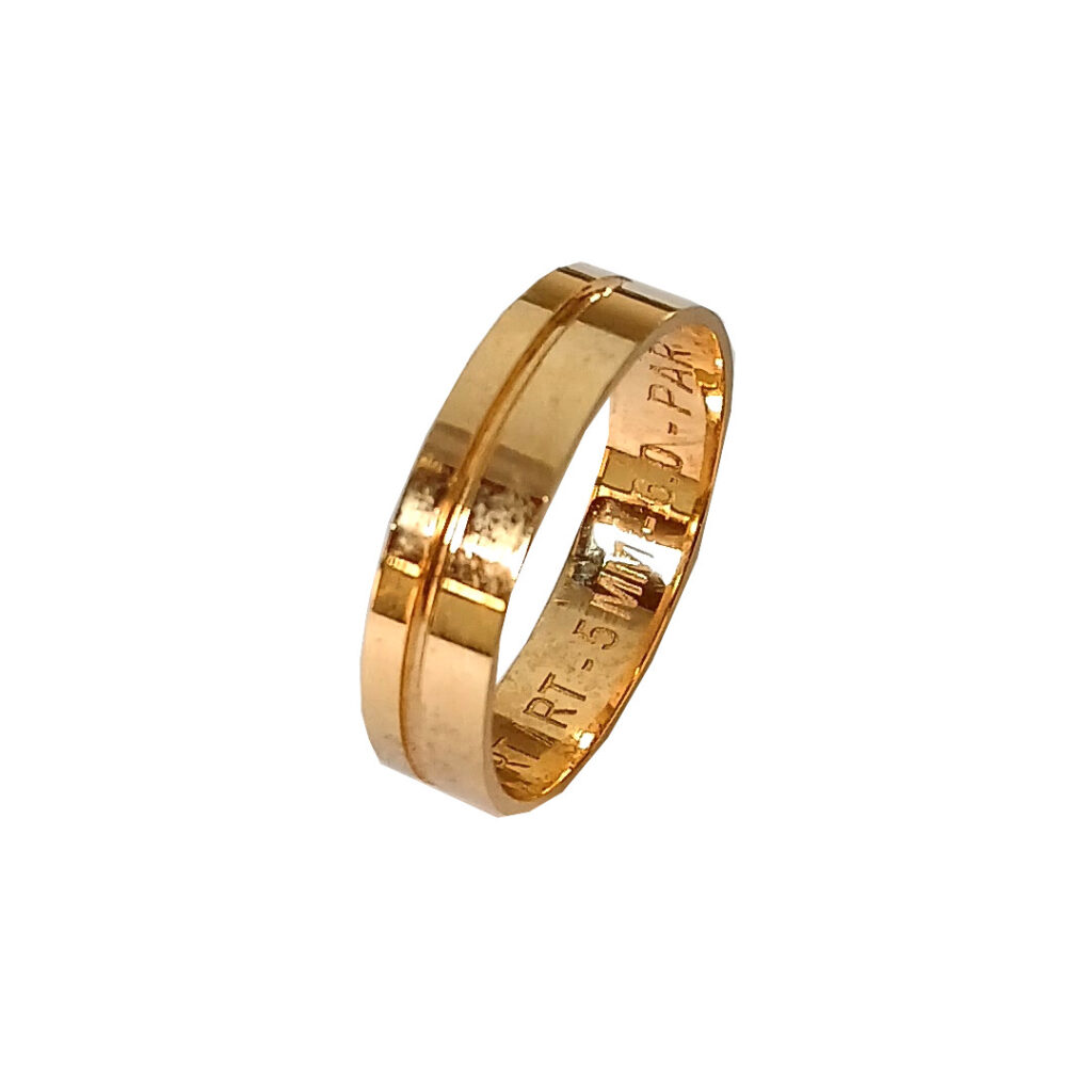 Aliança em ouro Reta 6mm