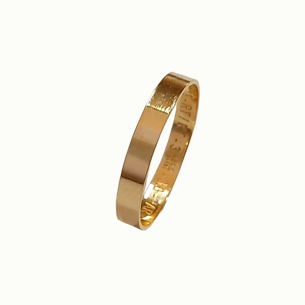 Aliança em ouro Reta 3mm